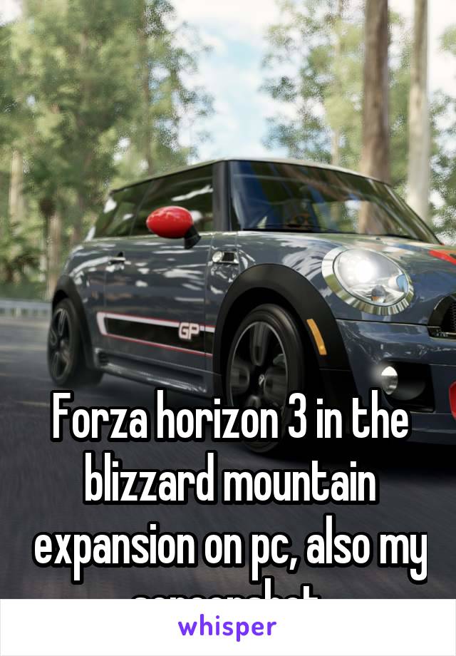 





Forza horizon 3 in the blizzard mountain expansion on pc, also my screenshot 