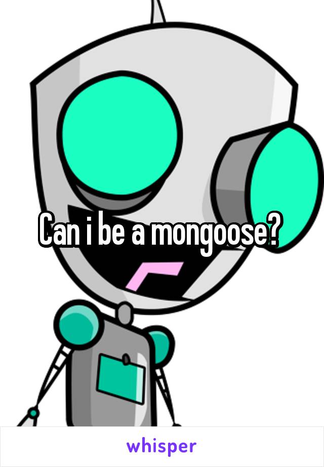 Can i be a mongoose? 