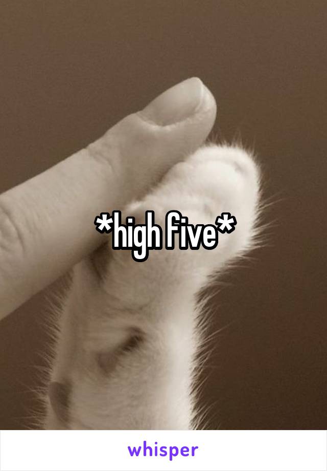 *high five*