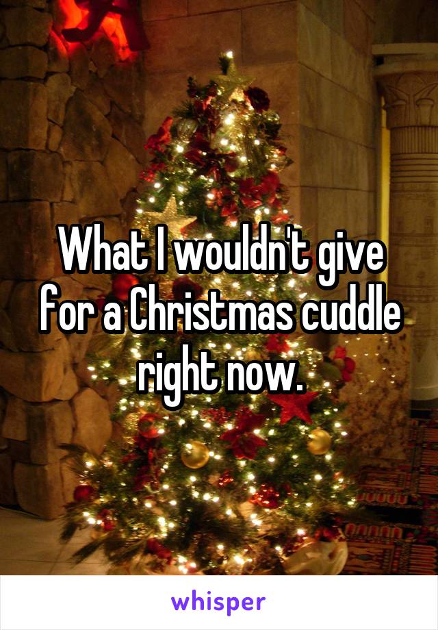 What I wouldn't give for a Christmas cuddle right now.