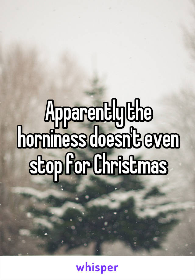 Apparently the horniness doesn't even stop for Christmas
