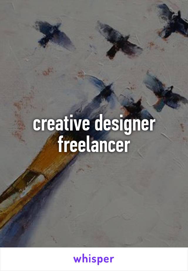 creative designer freelancer