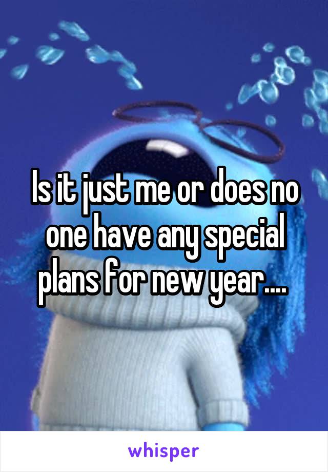 Is it just me or does no one have any special plans for new year.... 