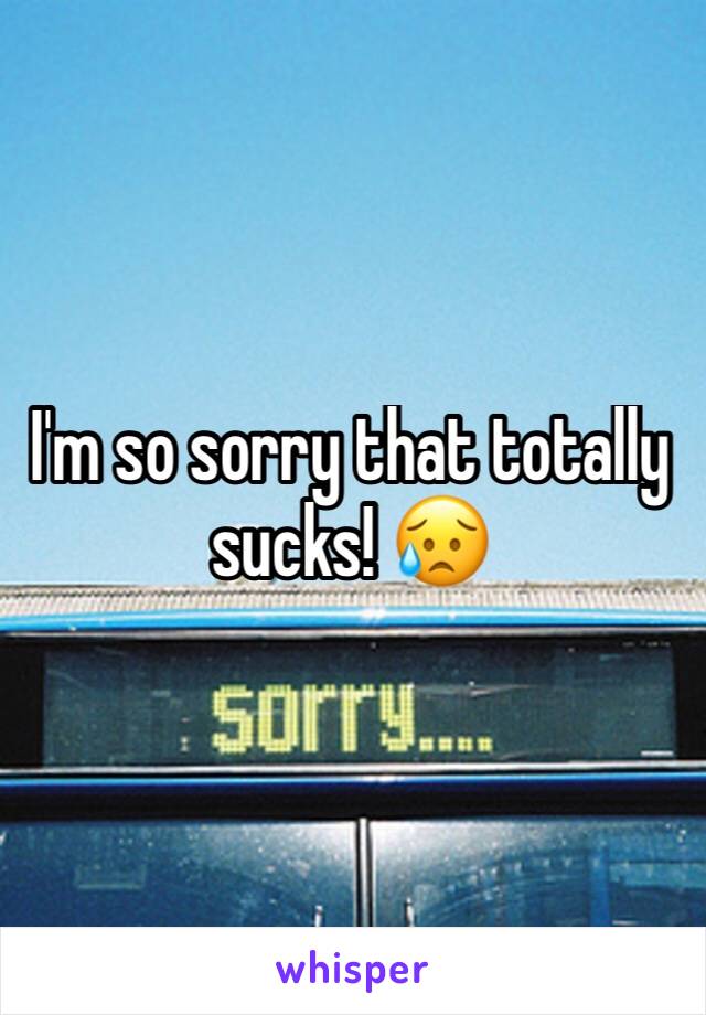 I'm so sorry that totally sucks! 😥