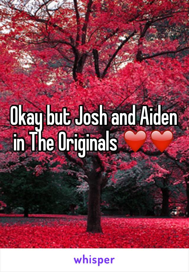 Okay but Josh and Aiden in The Originals ❤️❤️