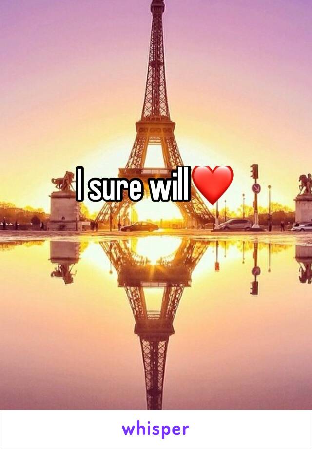 I sure will❤