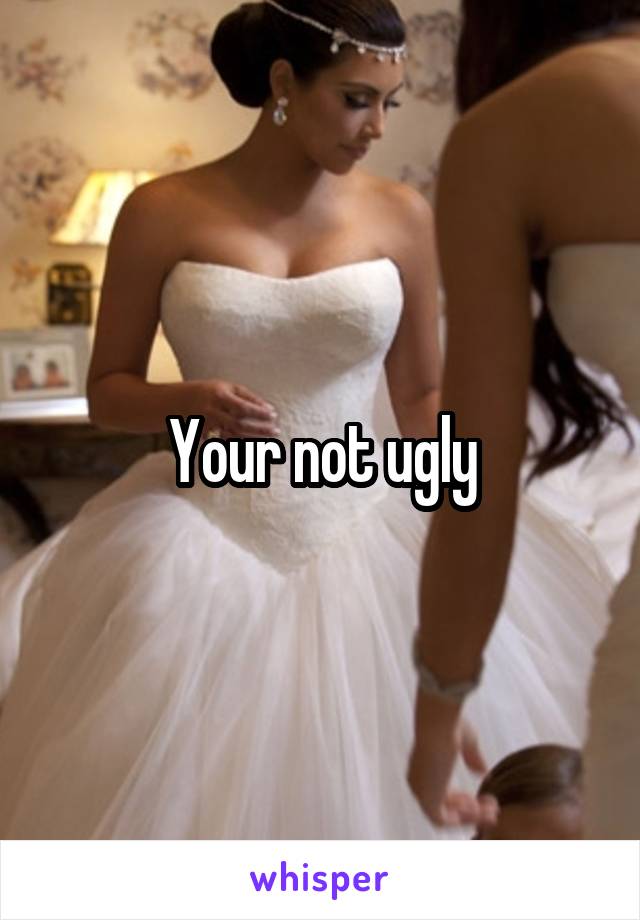 Your not ugly