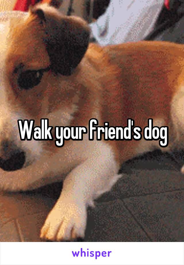 Walk your friend's dog