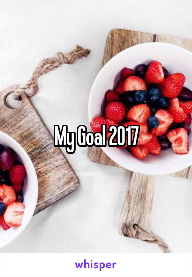 My Goal 2017