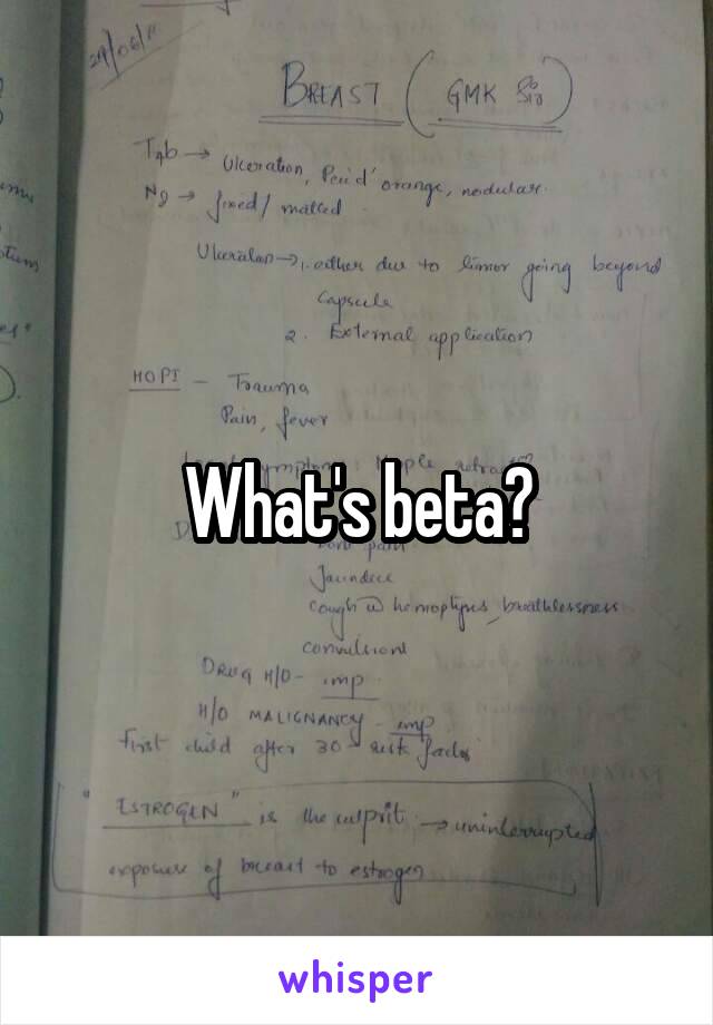 What's beta?