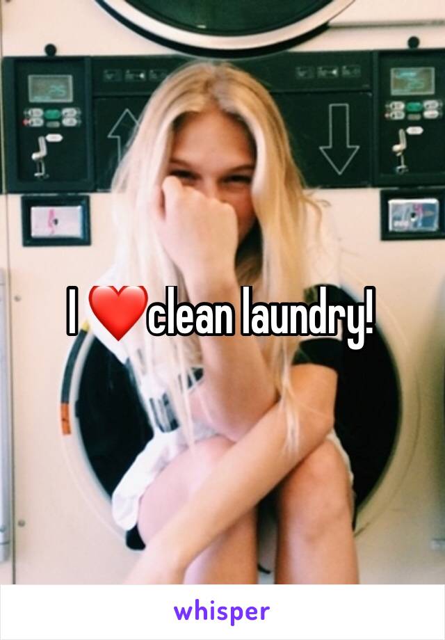 I ❤clean laundry!