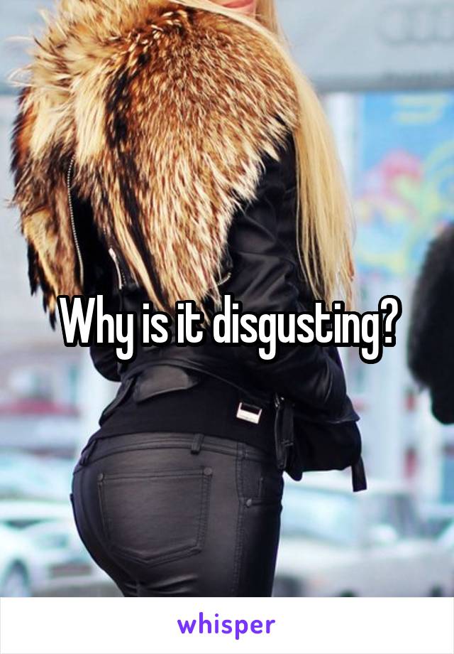 Why is it disgusting?