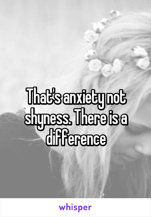 
That's anxiety not shyness. There is a difference