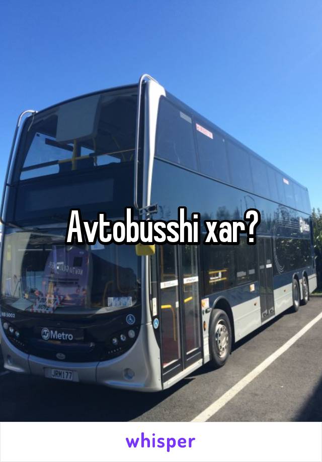 Avtobusshi xar?