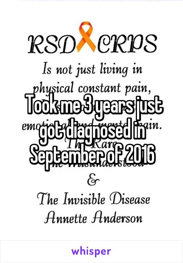  Took me 3 years just got diagnosed in September of 2016