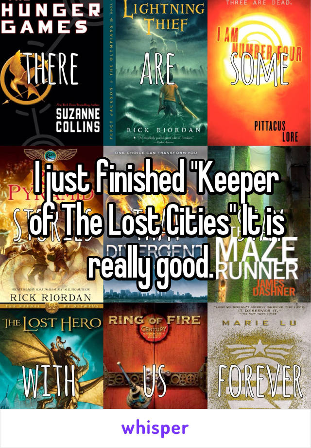 I just finished "Keeper of The Lost Cities" It is really good.  