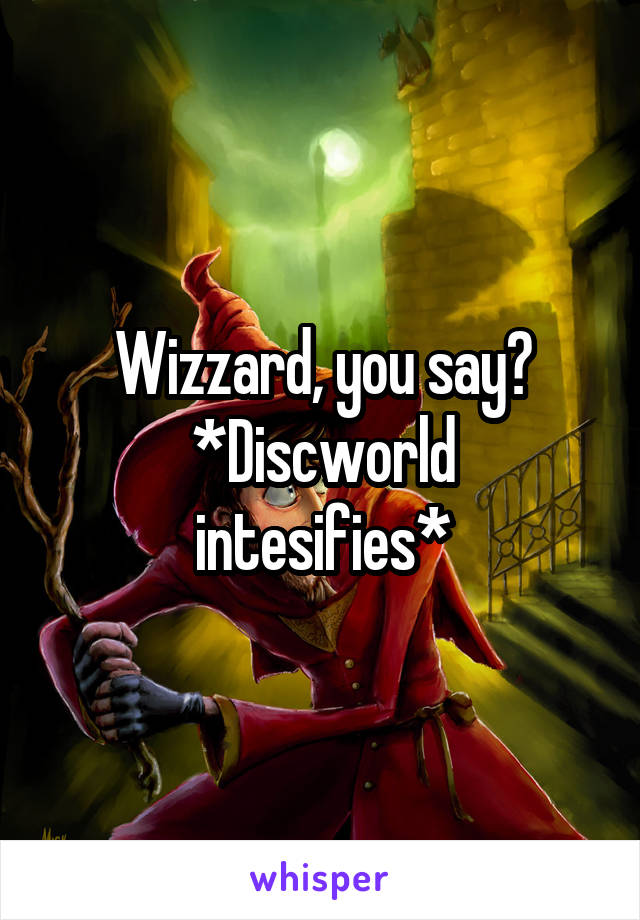 Wizzard, you say?
*Discworld intesifies*