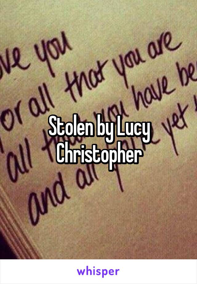 Stolen by Lucy Christopher