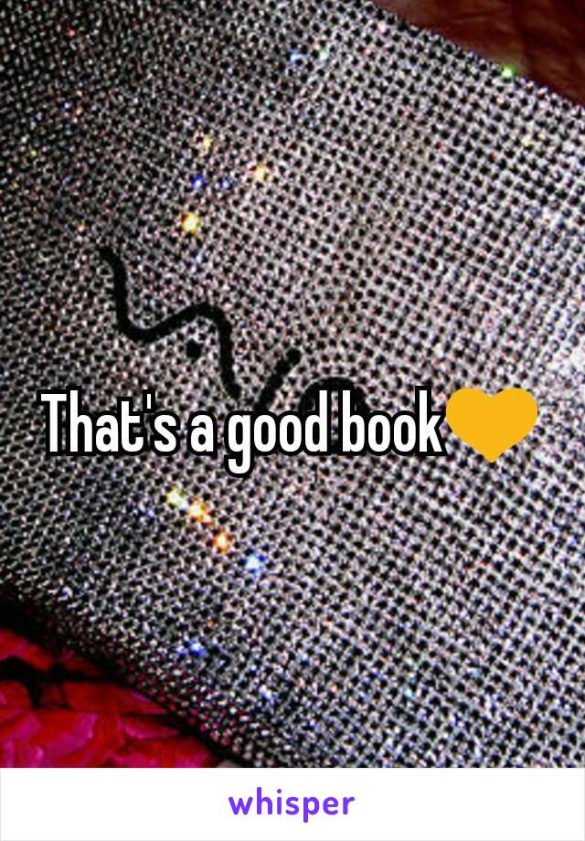 That's a good book💛