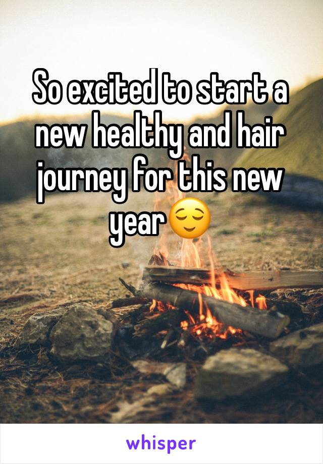 So excited to start a new healthy and hair journey for this new year😌