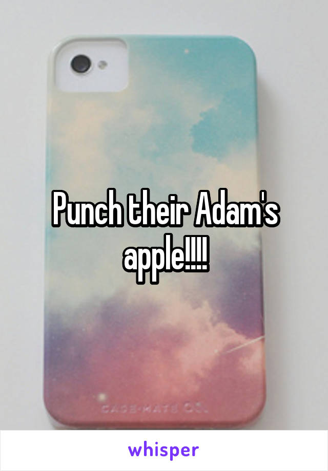 Punch their Adam's apple!!!!