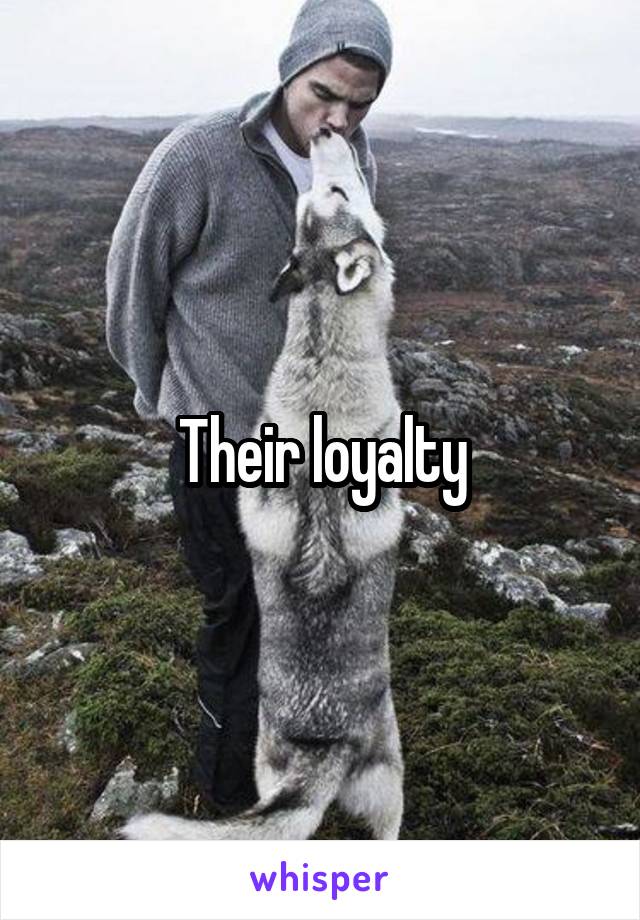 Their loyalty