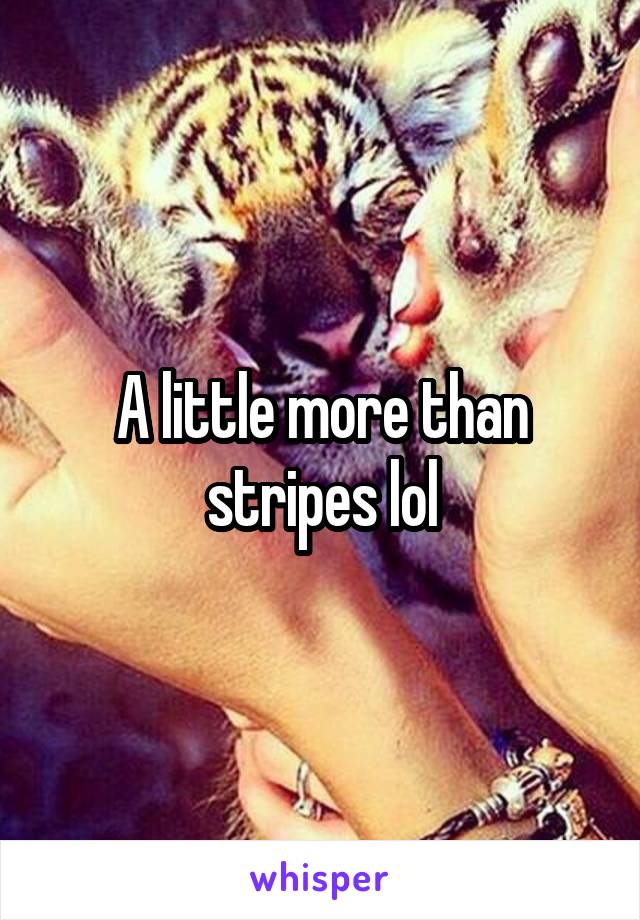 A little more than stripes lol