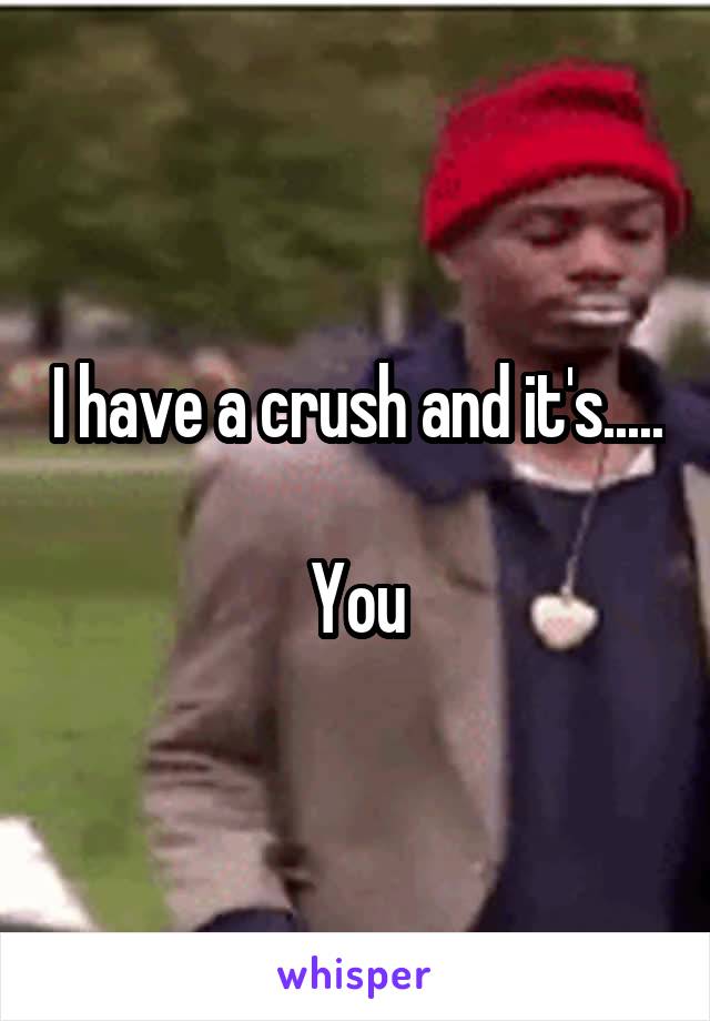 I have a crush and it's.....

You