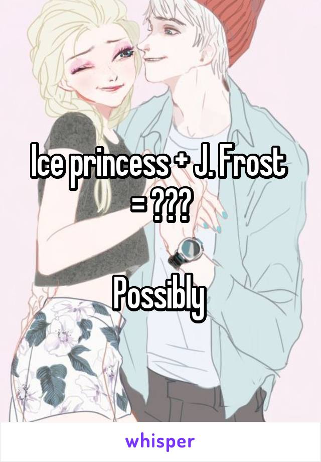 Ice princess + J. Frost 
= ???

Possibly 