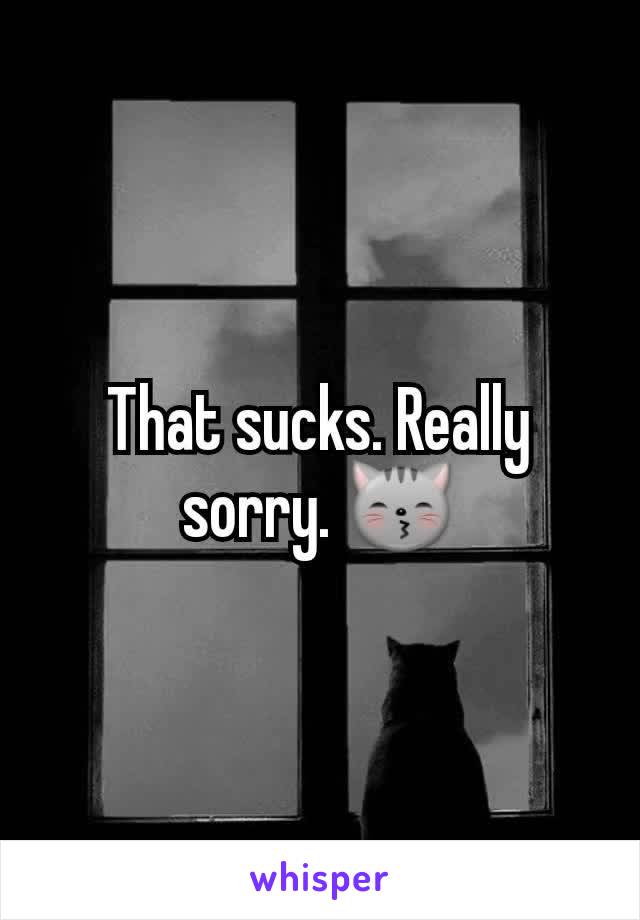 That sucks. Really sorry. 😽