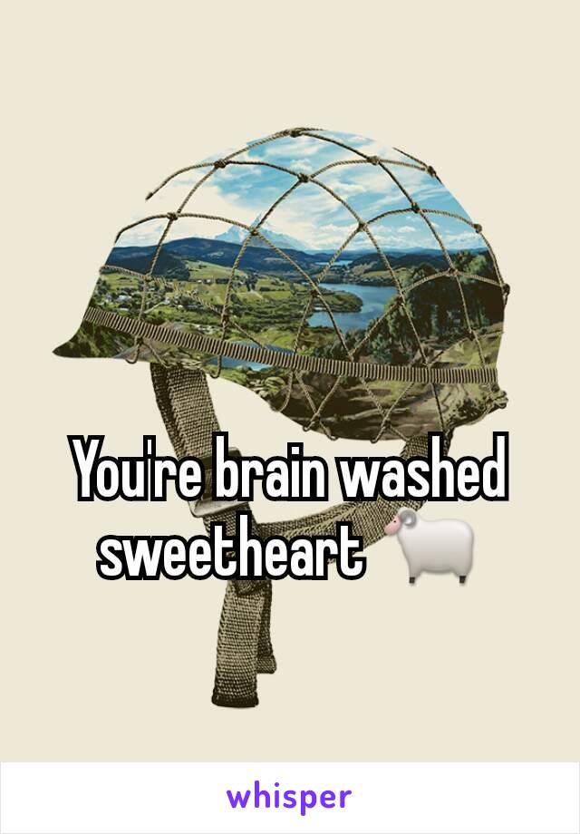 You're brain washed sweetheart 🐑