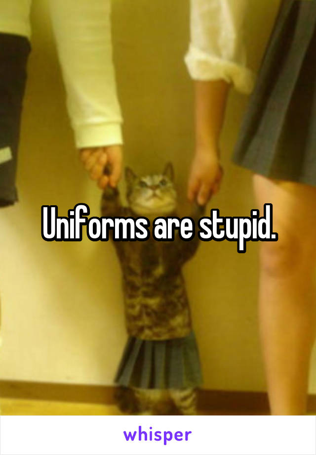 Uniforms are stupid.