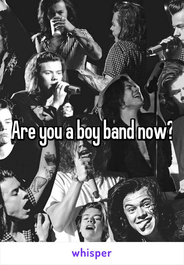 Are you a boy band now?