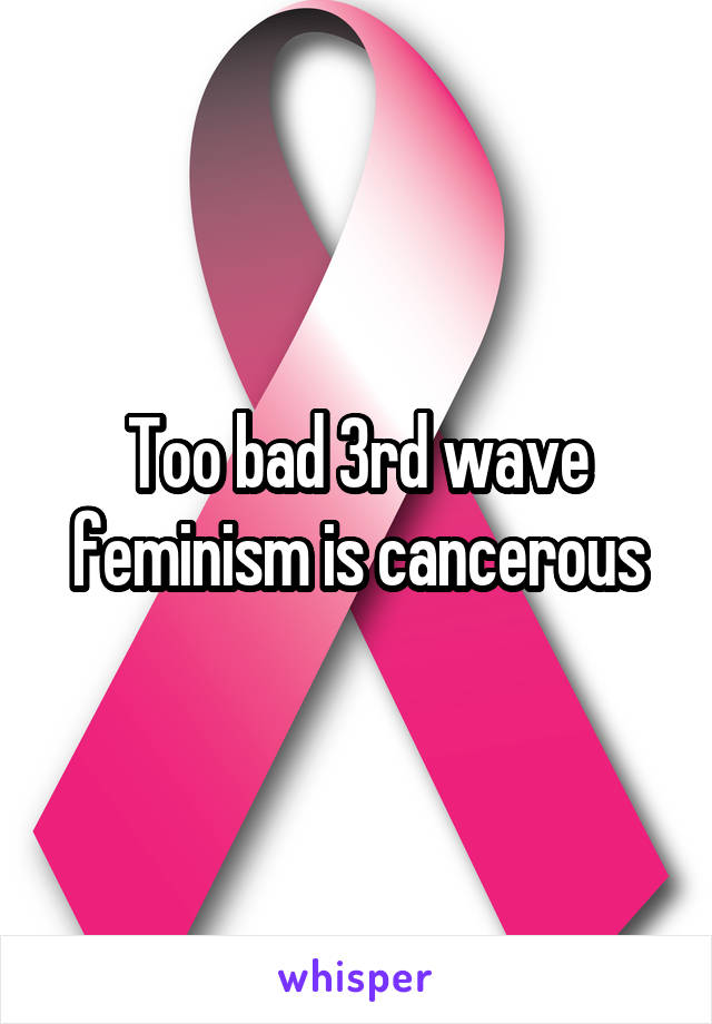 Too bad 3rd wave feminism is cancerous