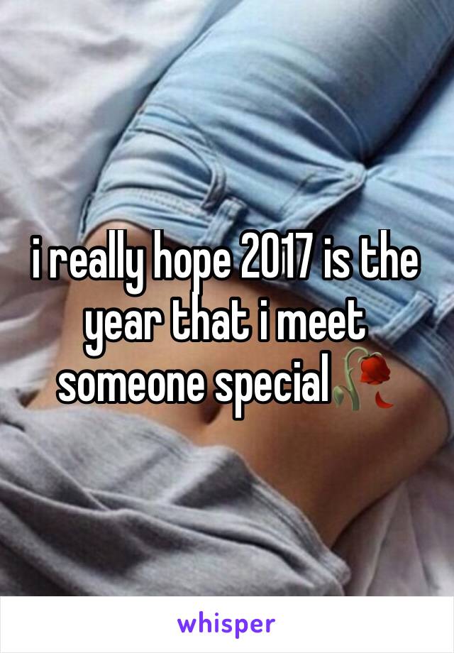 i really hope 2017 is the year that i meet someone special🥀