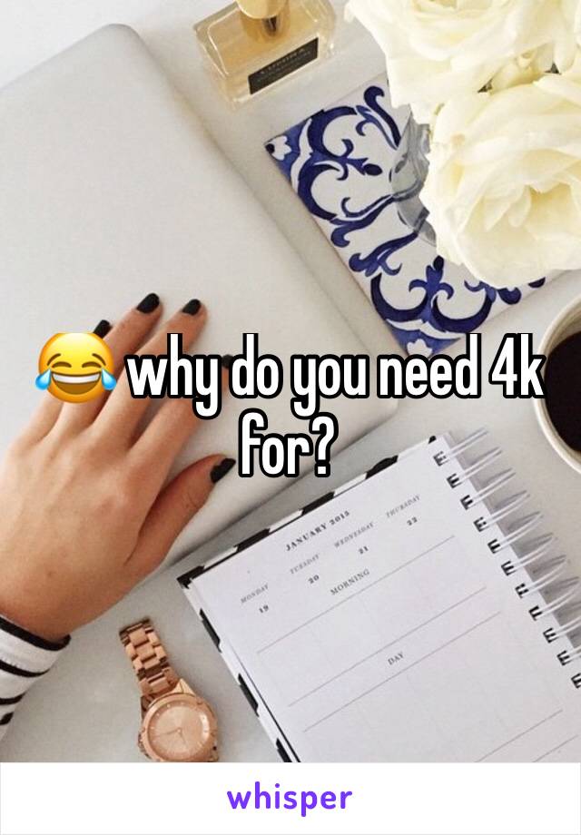 😂 why do you need 4k for?