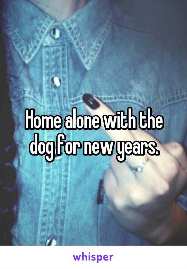 Home alone with the dog for new years.