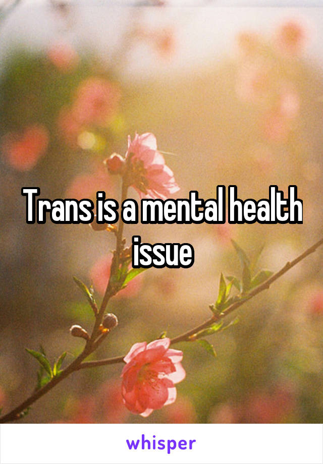 Trans is a mental health issue