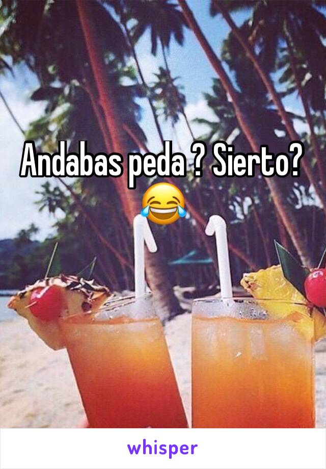 Andabas peda ? Sierto?😂