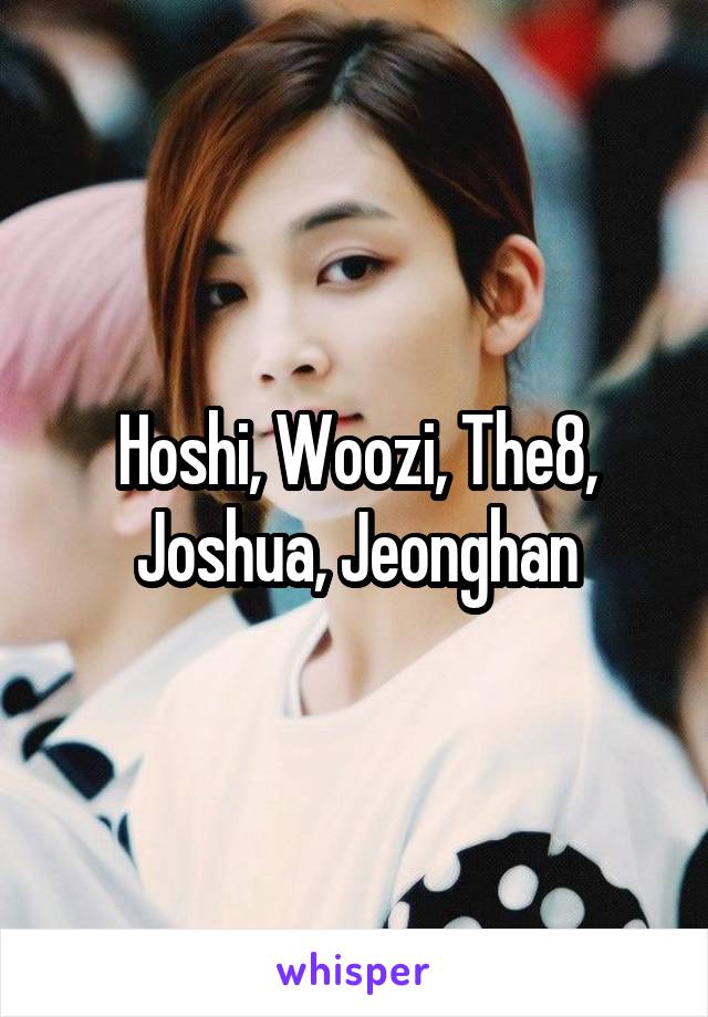 Hoshi, Woozi, The8, Joshua, Jeonghan