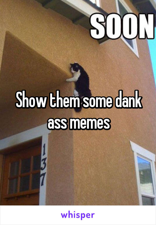 Show them some dank ass memes