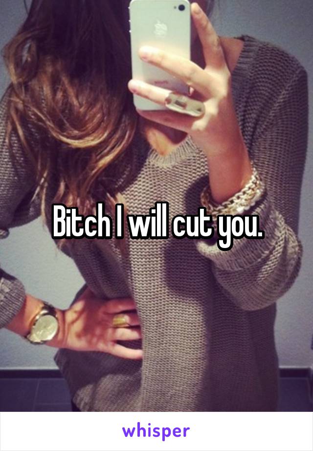 Bitch I will cut you.