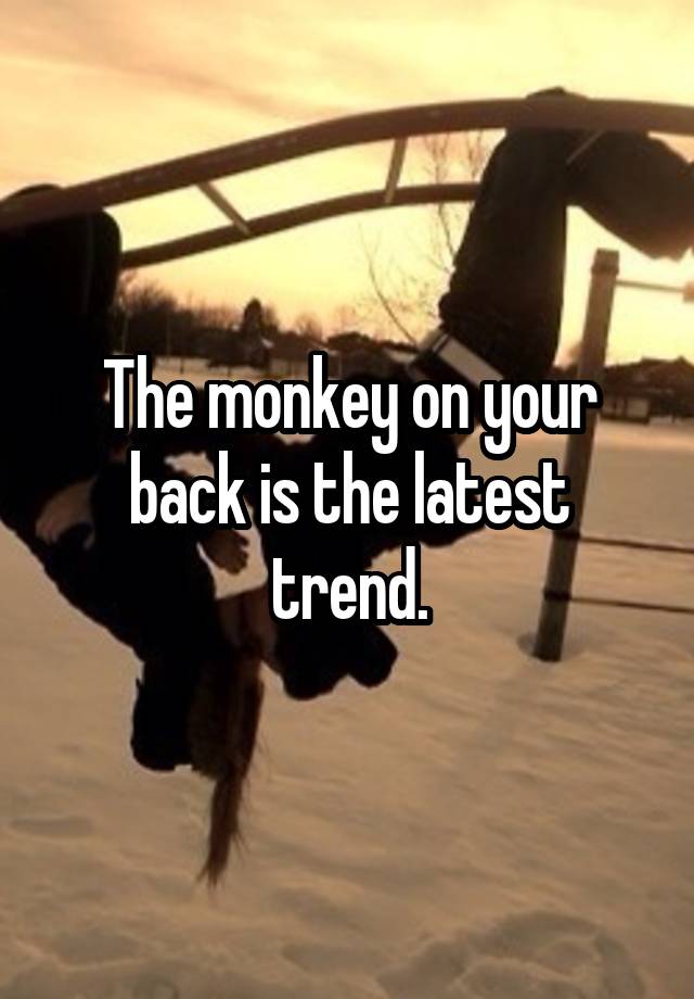 the-monkey-on-your-back-is-the-latest-trend