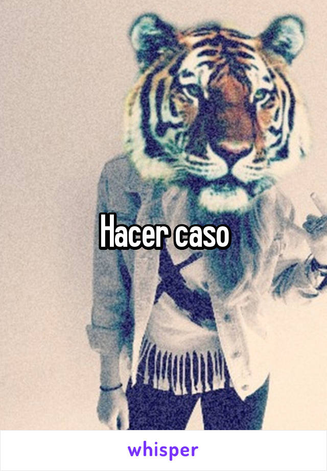 Hacer caso