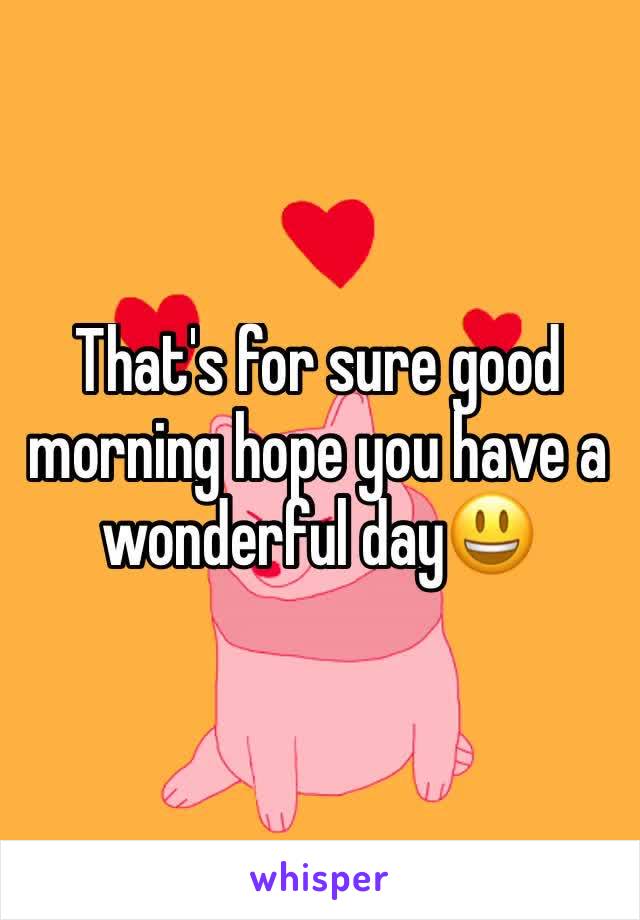 That's for sure good morning hope you have a wonderful day😃
