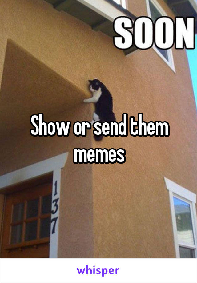 Show or send them memes