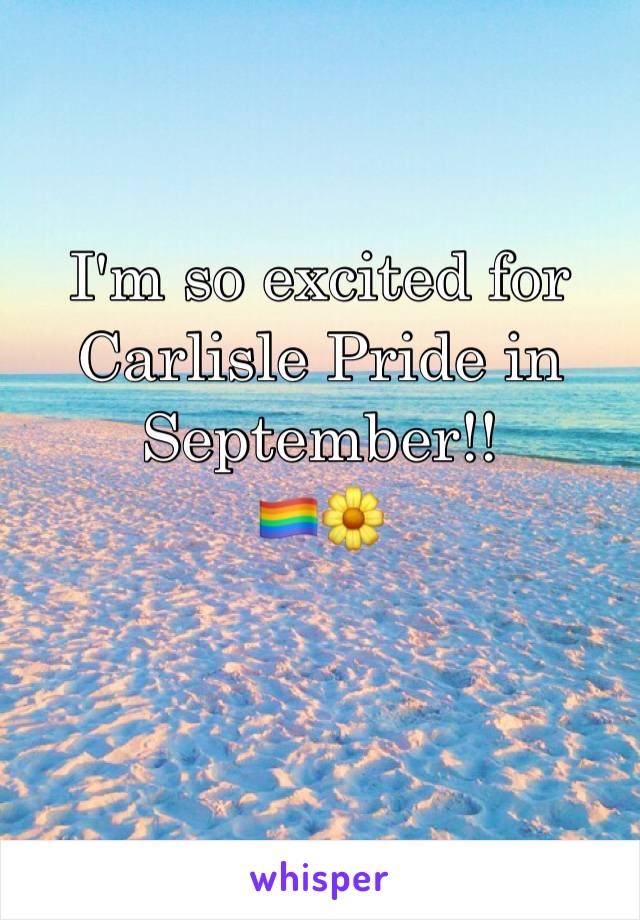 I'm so excited for 
Carlisle Pride in September!!
🏳️‍🌈🌼