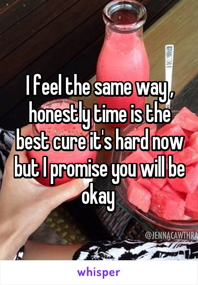 I feel the same way , honestly time is the best cure it's hard now but I promise you will be okay 