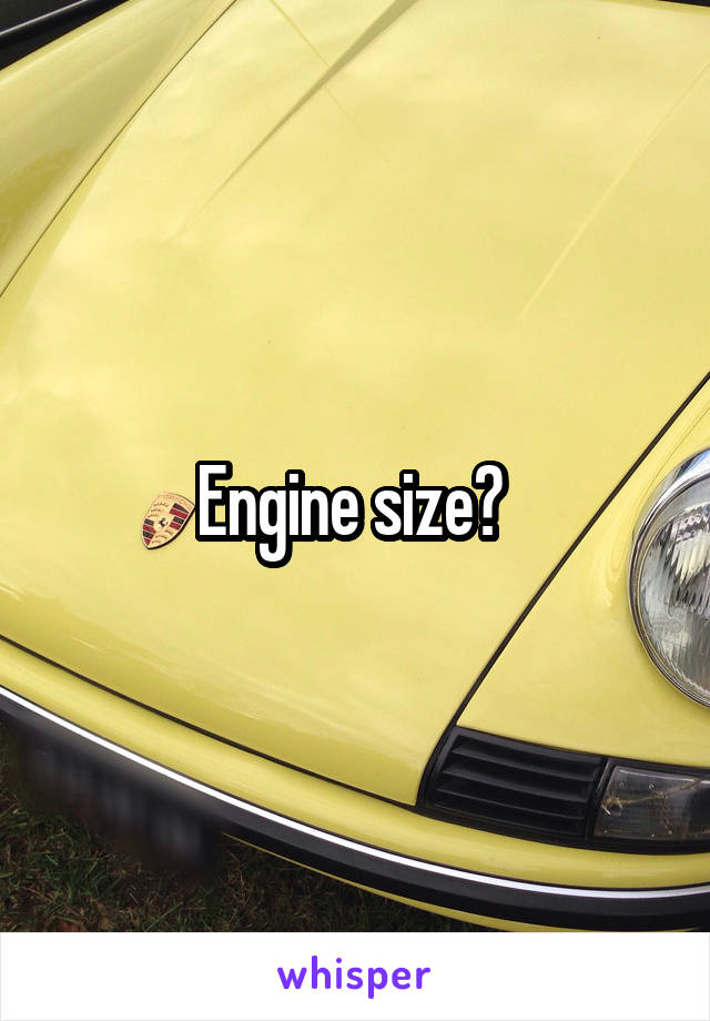 Engine size? 