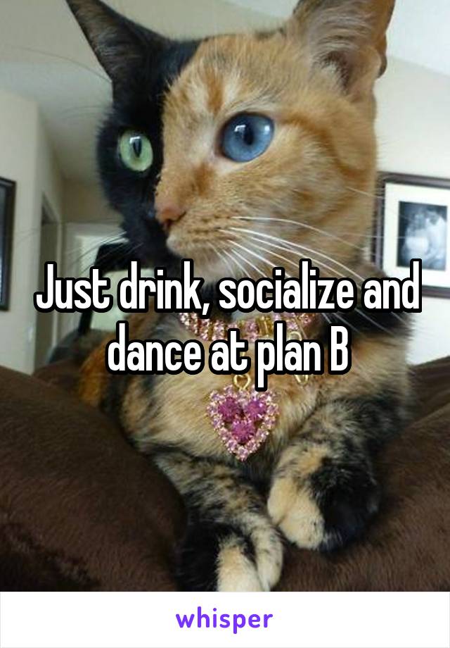 Just drink, socialize and dance at plan B